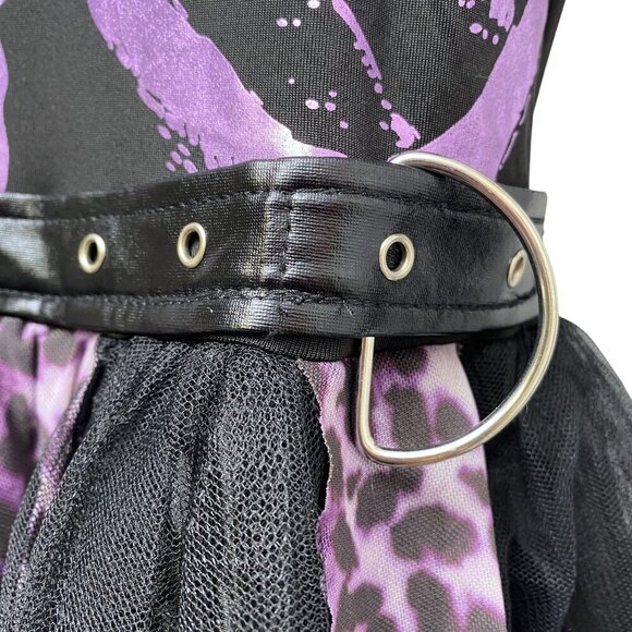 SPIRIT Halloween Dress Girls Medium Punk Skeleton Witch Costume Dress Only - Picture 8 of 11